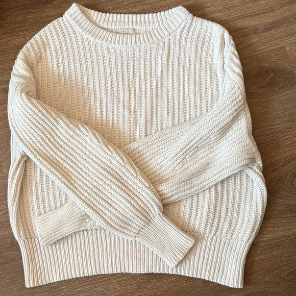 🎉SALE! a new day Cream Crew Neck Sweater - Picture 4 of 10